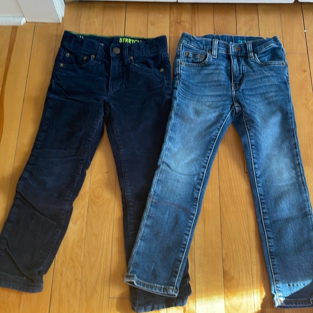 Crewcuts, J Crew, size 5 jeans and blue corduroy pants.